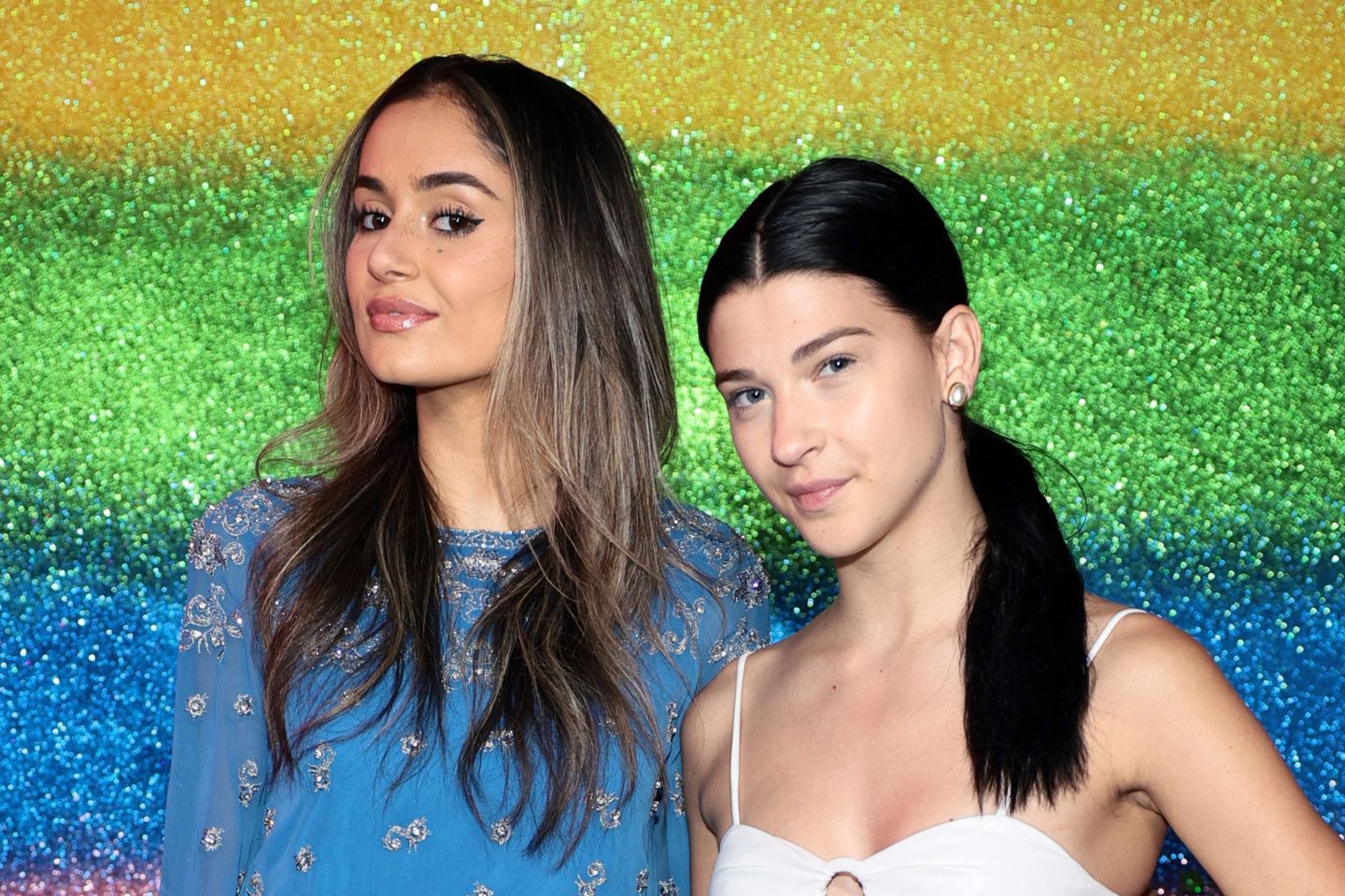 Sophia Kianni and Phoebe Gates attend the alice + olivia By Stacey Bendet Pride Event With Performance By Paris Hilton on June 13, 2024 in New York City. (Photo by Dimitrios Kambouris/Getty Images for alice + olivia)