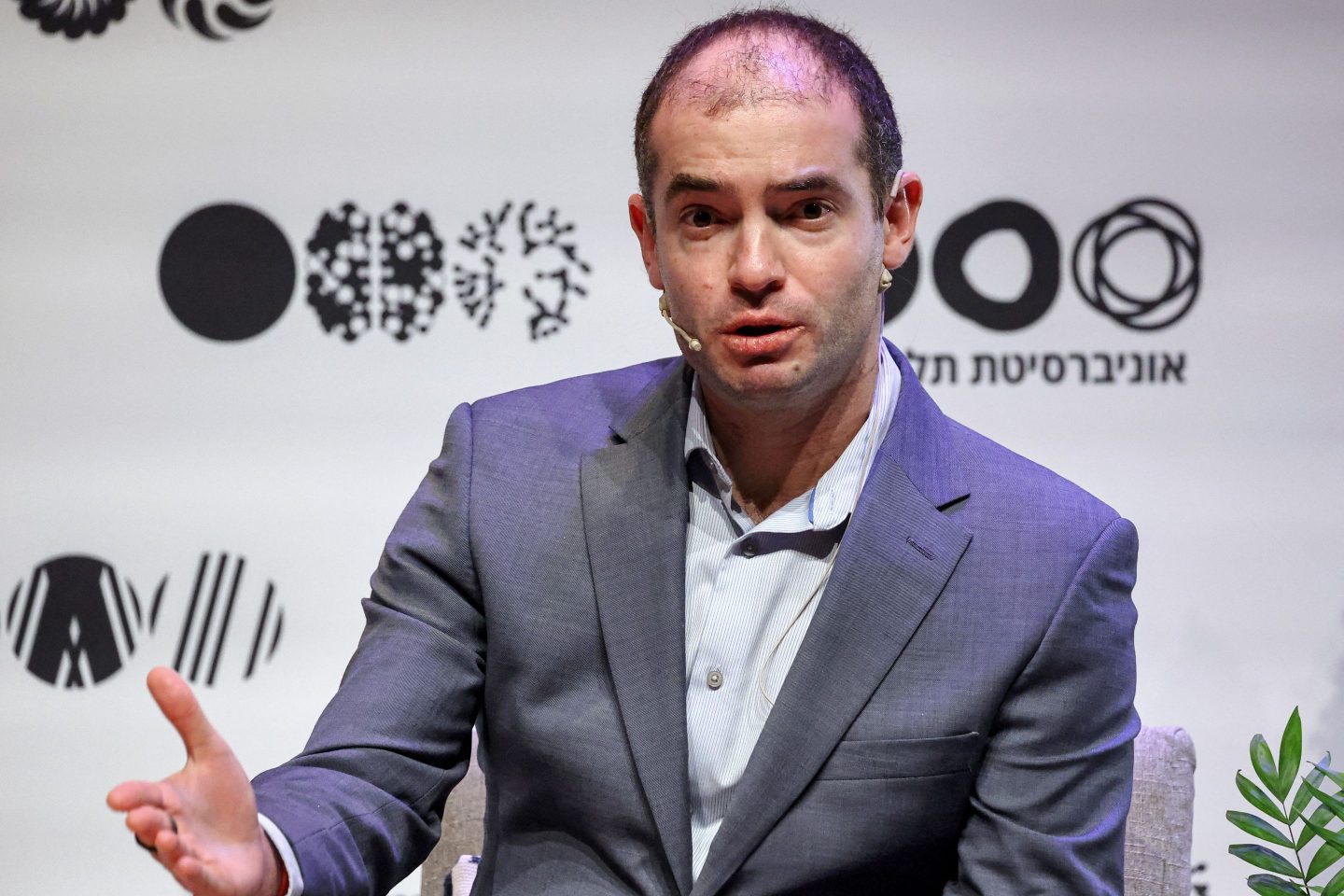 Ilya Sutskever, co-founder and chief scientist of OpenAI, speaks at Tel Aviv University in June 2023.