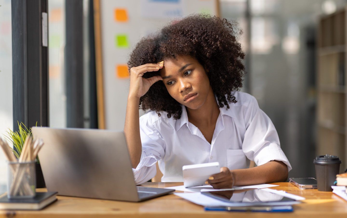 Distraught young woman
