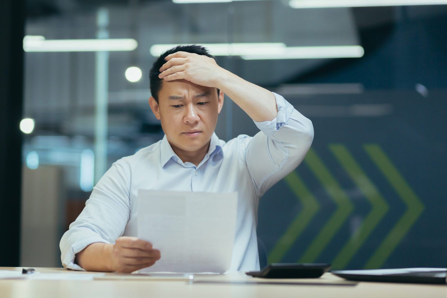 A CEO looking frustrated. 