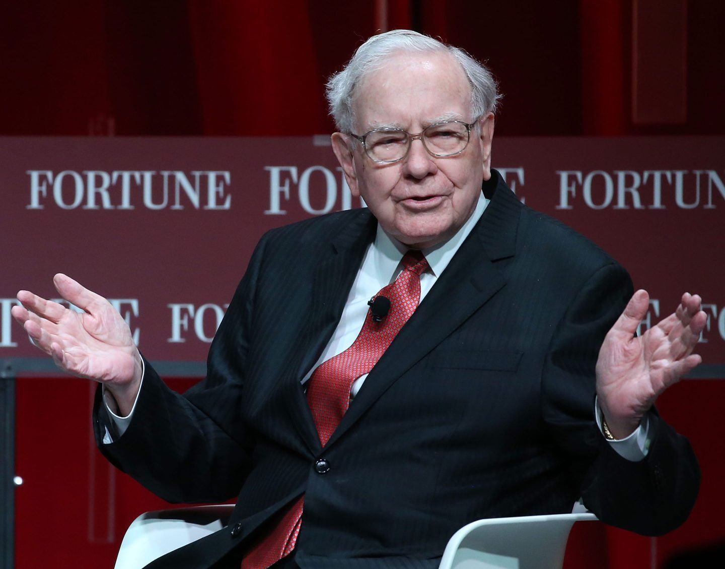 Warren Buffett at Coins2Day's "The Most Powerful Women" summit in 2015.