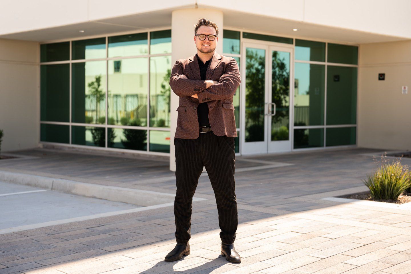 Tenikle CEO Hans Dose at a potential site for his new manufacturing facility in California.