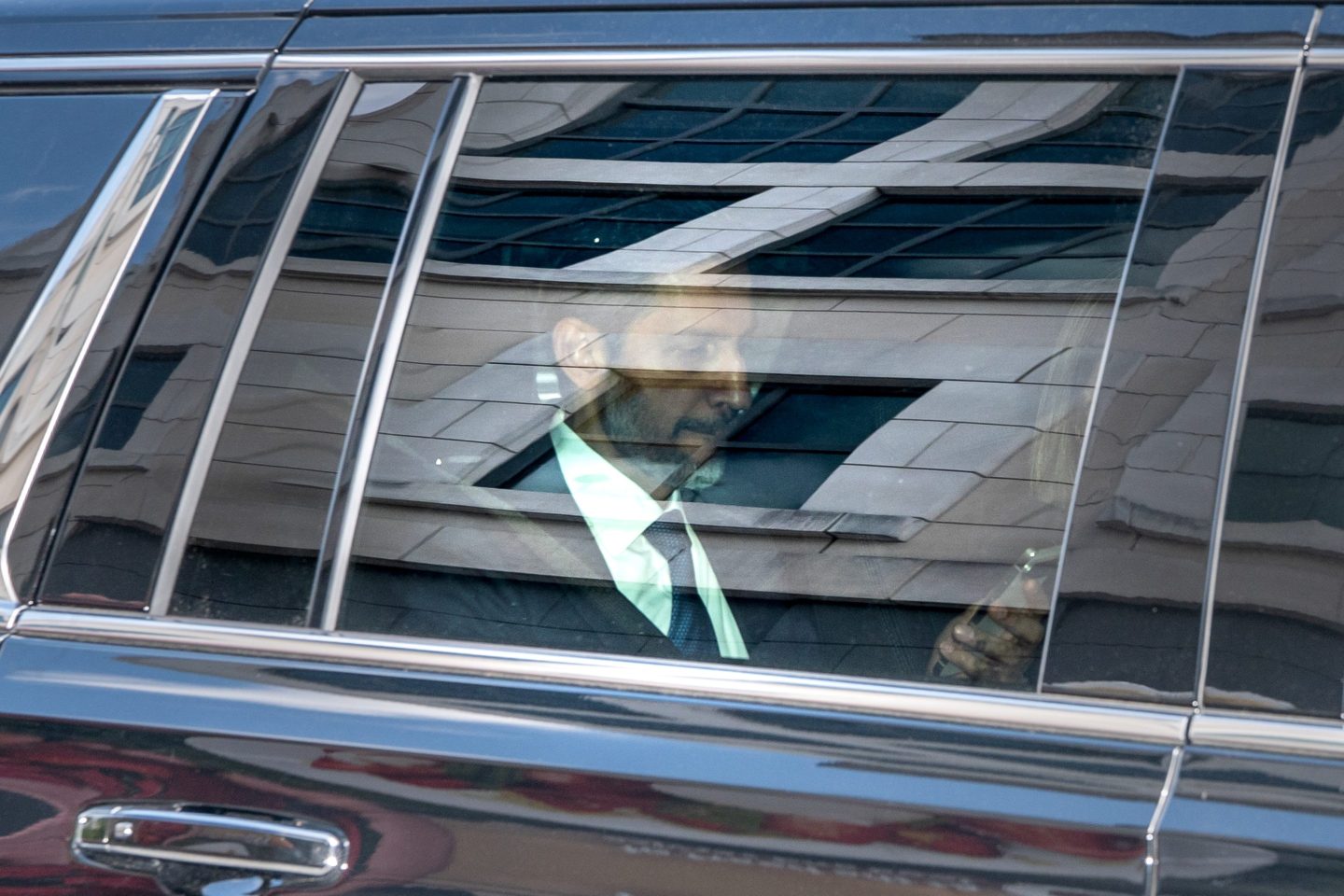 Alphabet CEO Sundar Pichai exits federal court in Washington, D.C. on April 30, 2025. (Photo: Nathan Howard/Bloomberg/Getty Images)