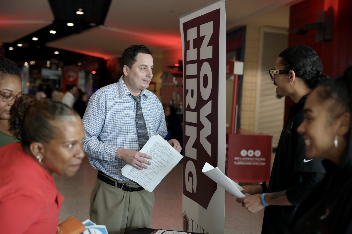 people at a job fair