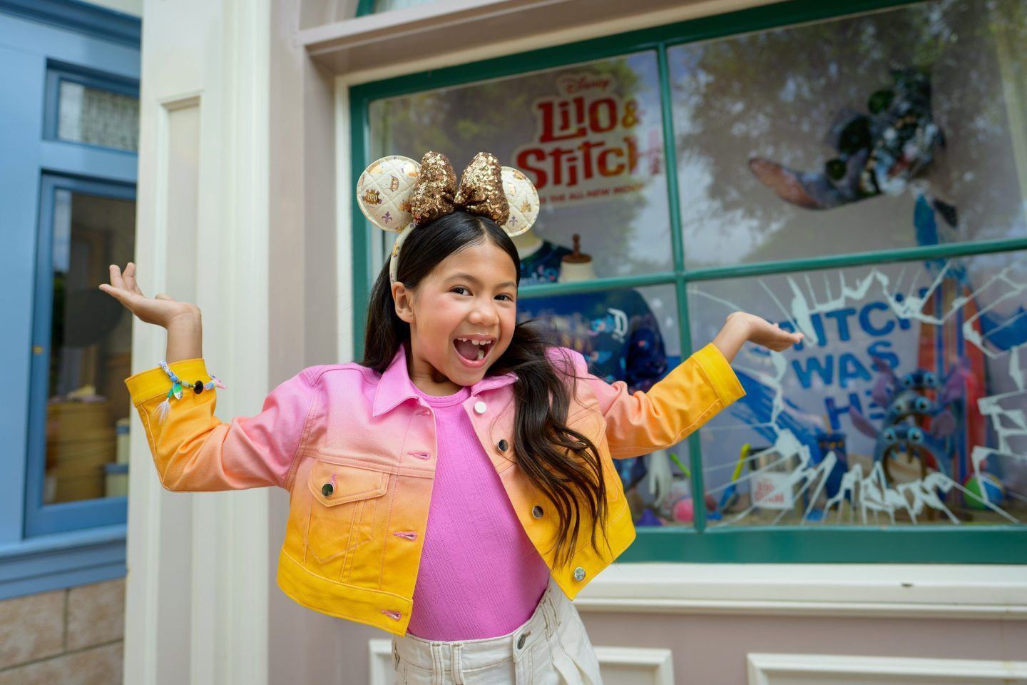 Maia Kealoha of "Lilo & Stitch" visits Disneyland resort on May 24, 2025 in Anaheim, Calif. 