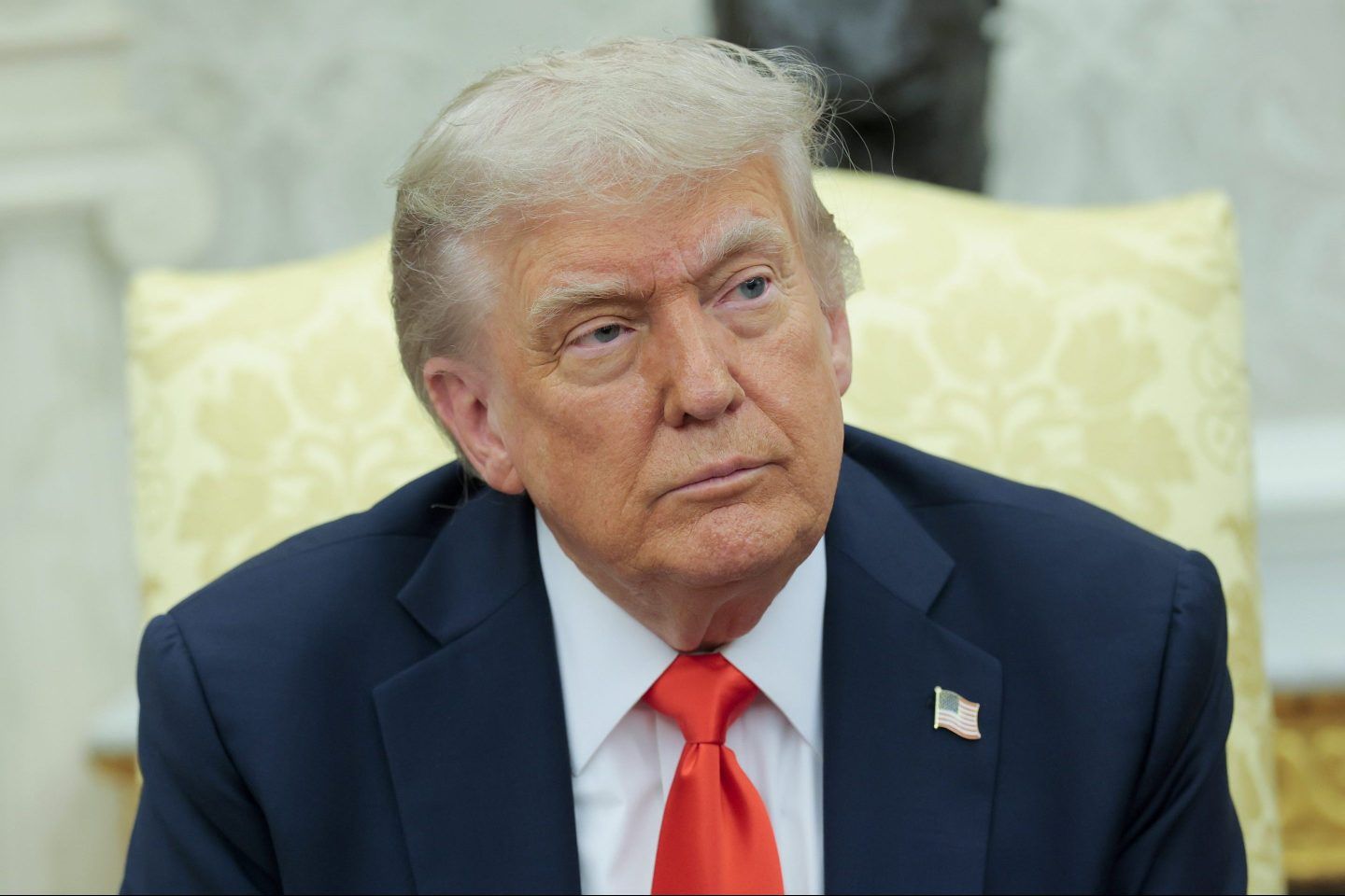 President Donald Trump at a press conference in June.
