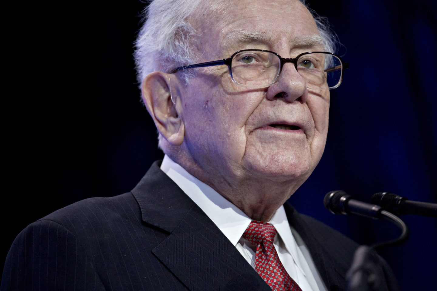 Warren Buffett at the Goldman Sachs 10,000 Small Businesses Summit in Washington, D.C., in 2018. 