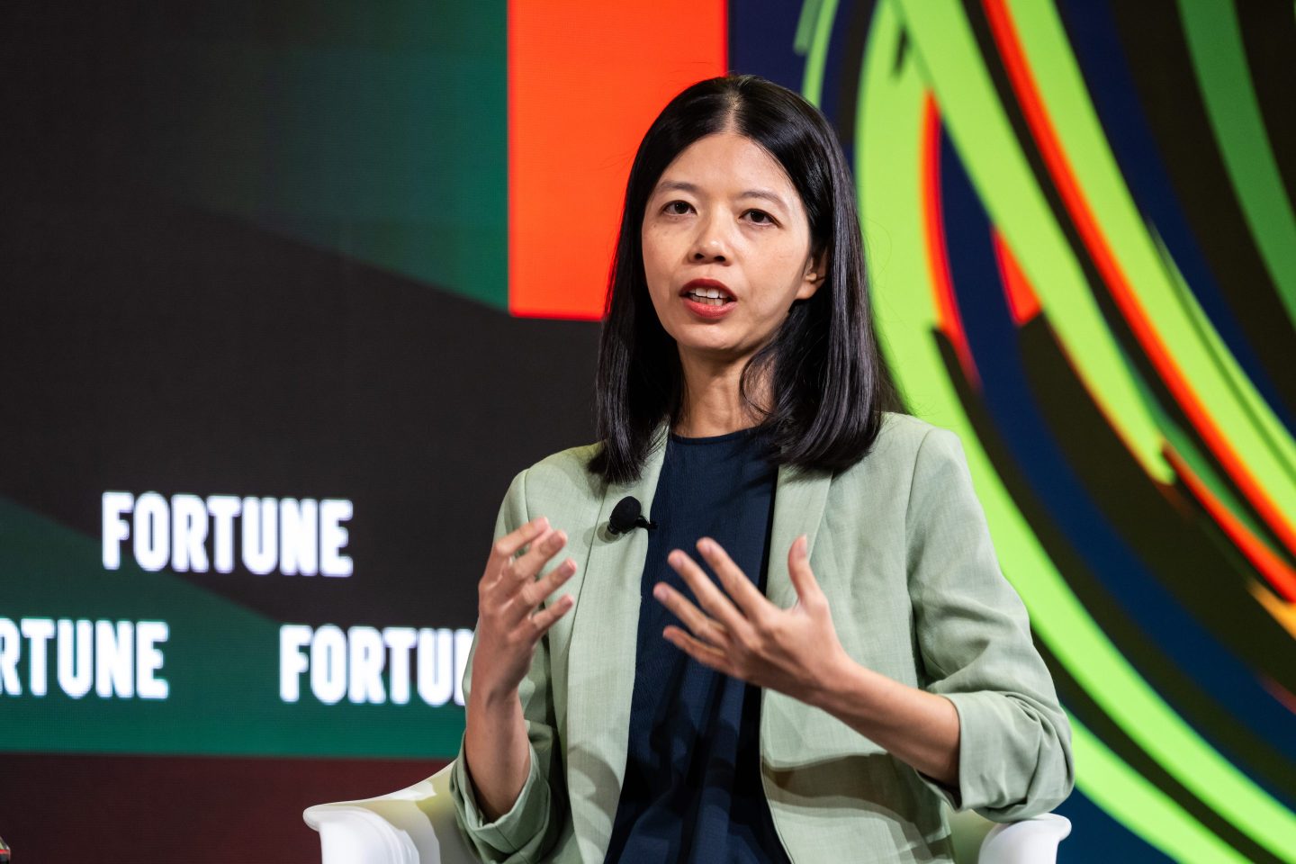 Peiying Chua, head economist for LinkedIn APAC, speaking at the Coins2Day Brainstorm AI Singapore conference on July 24.