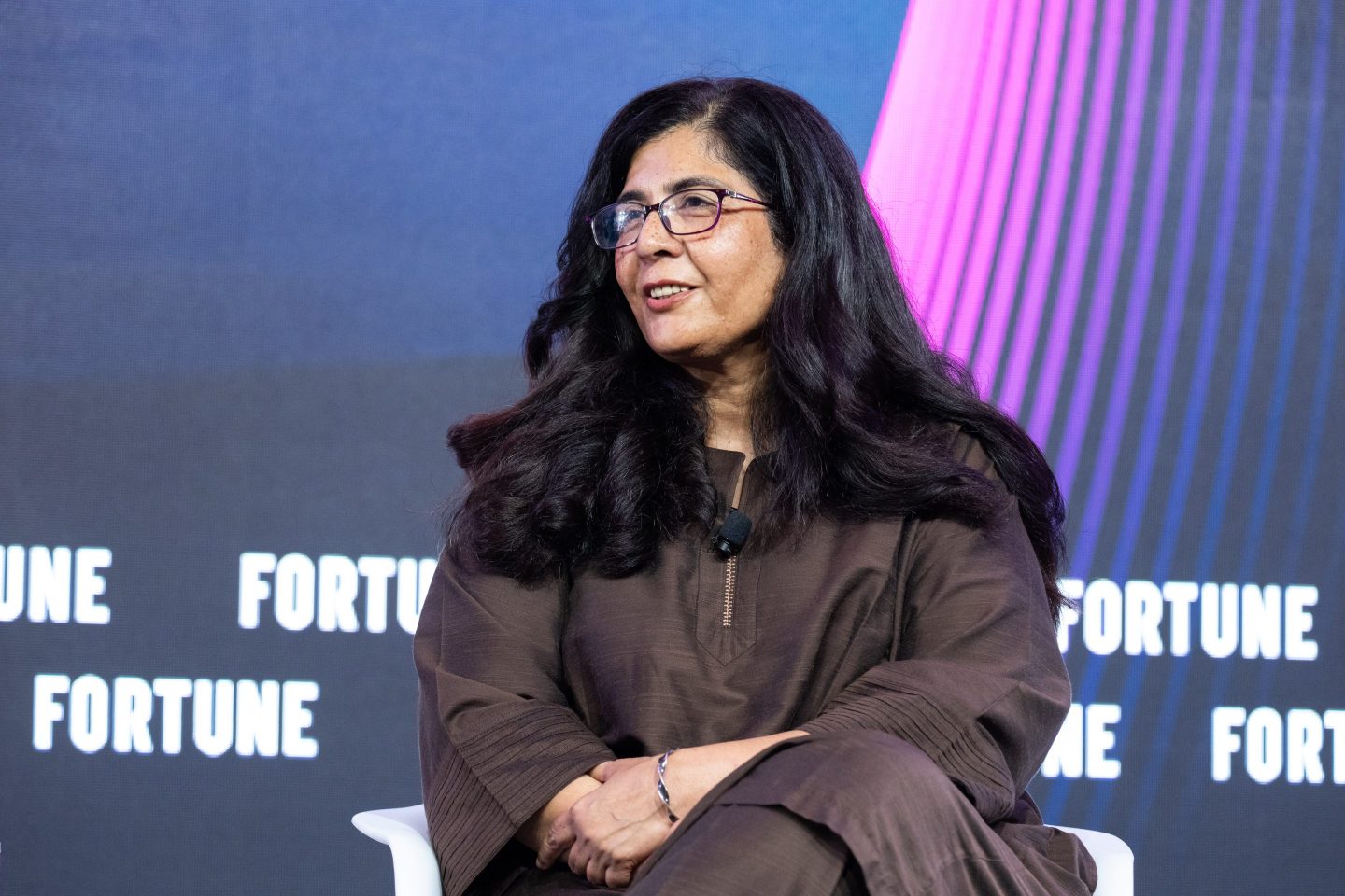 Kalika Bali, senior principal researcher at Microsoft Research India, speaking at the Coins2Day Brainstorm AI Singapore conference on July 23.