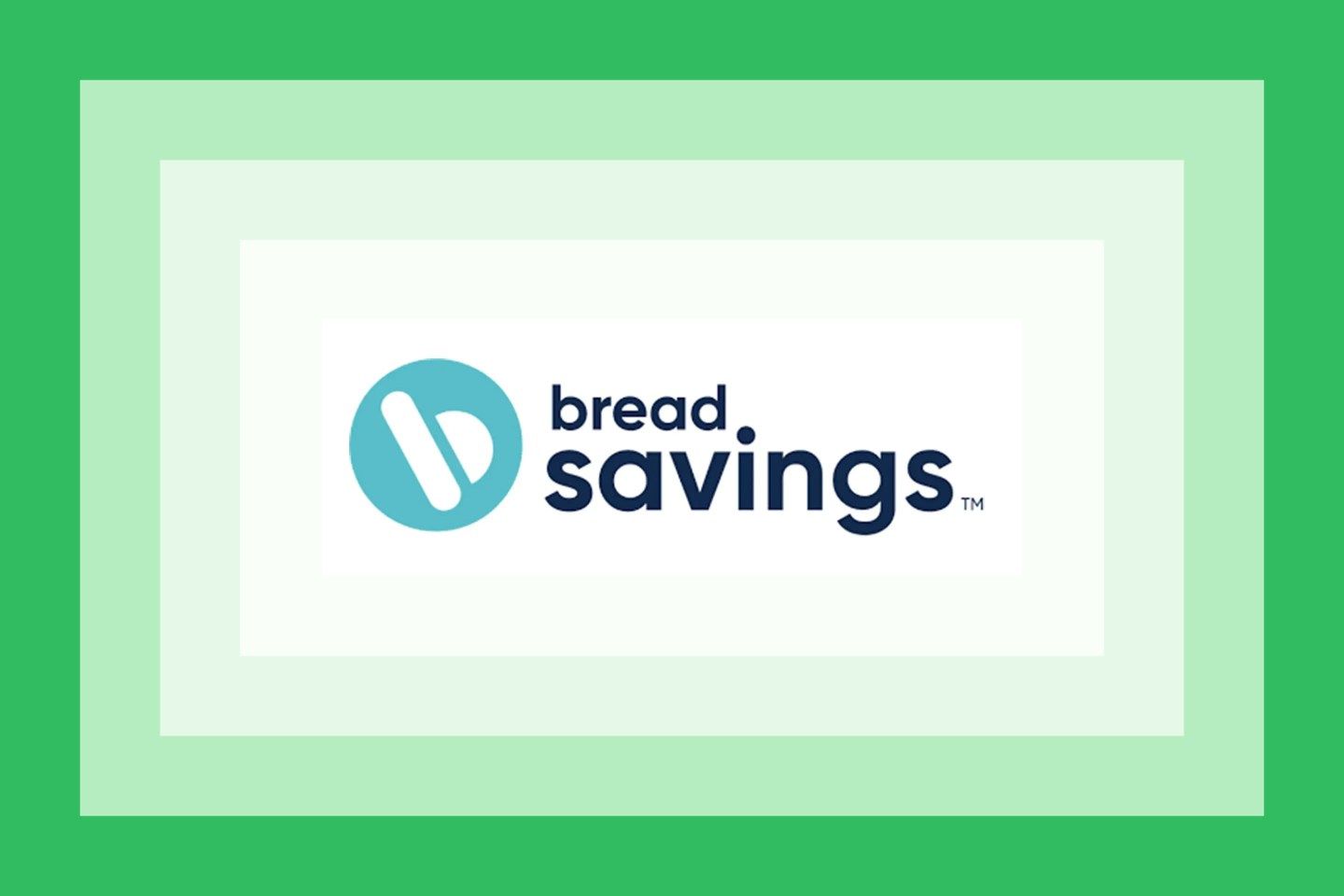 The Bread Savings logo on a green layered background.