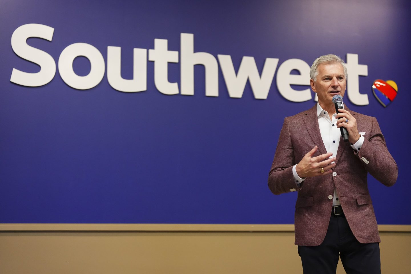 Southwest Airlines CEO Bob Jordan during the company's investor day on Sept. 26 in Dallas.