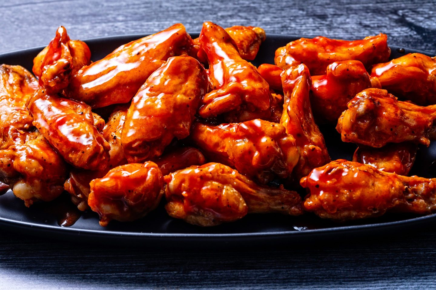 A plate of chicken wings