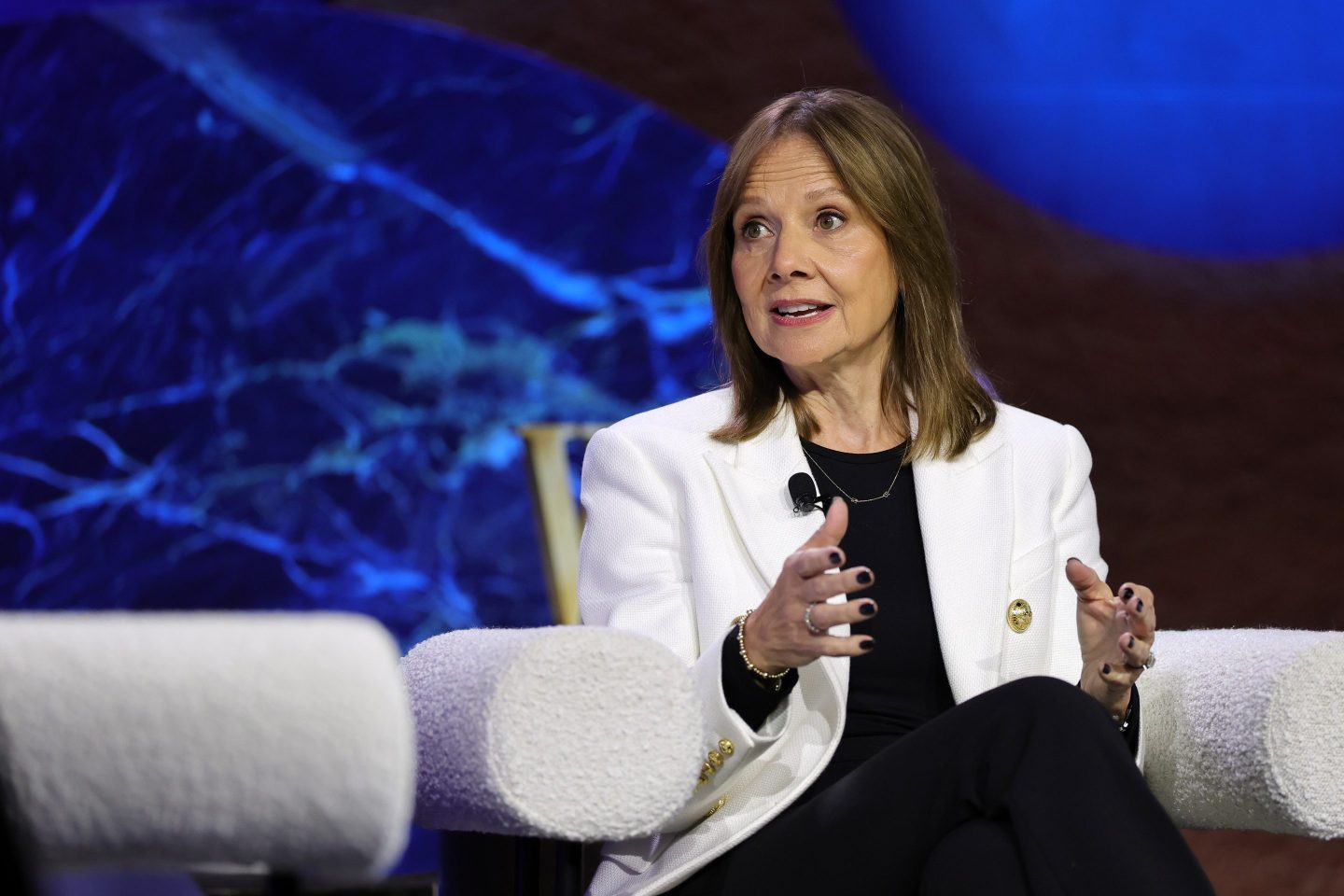 Mary Barra speaks onstage during WSJ's Future of Everything 2025 at The Glasshouse on May 28, 2025 in New York City. 