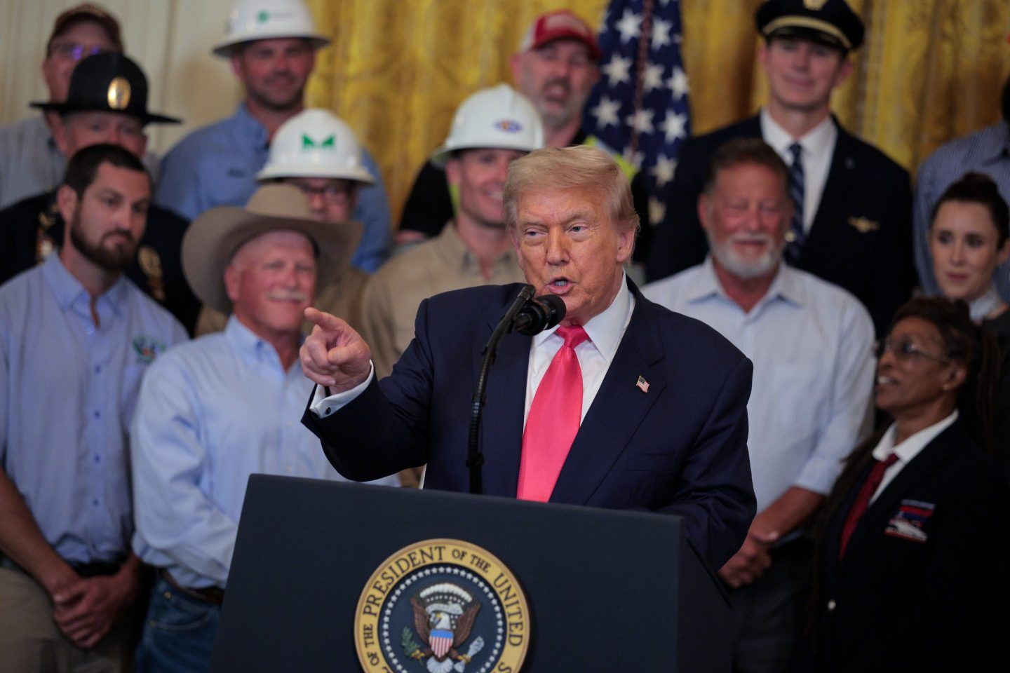 President Donald Trump touts his "One Big Beautiful Bill" plans at a White House event.