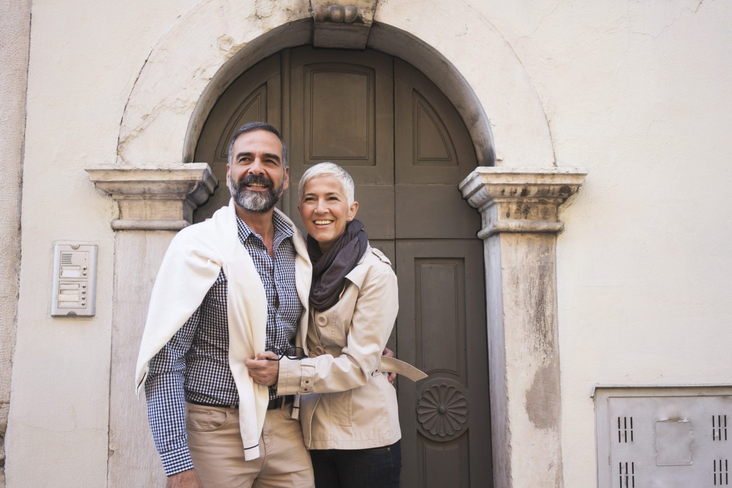 Happy American couple in Italy