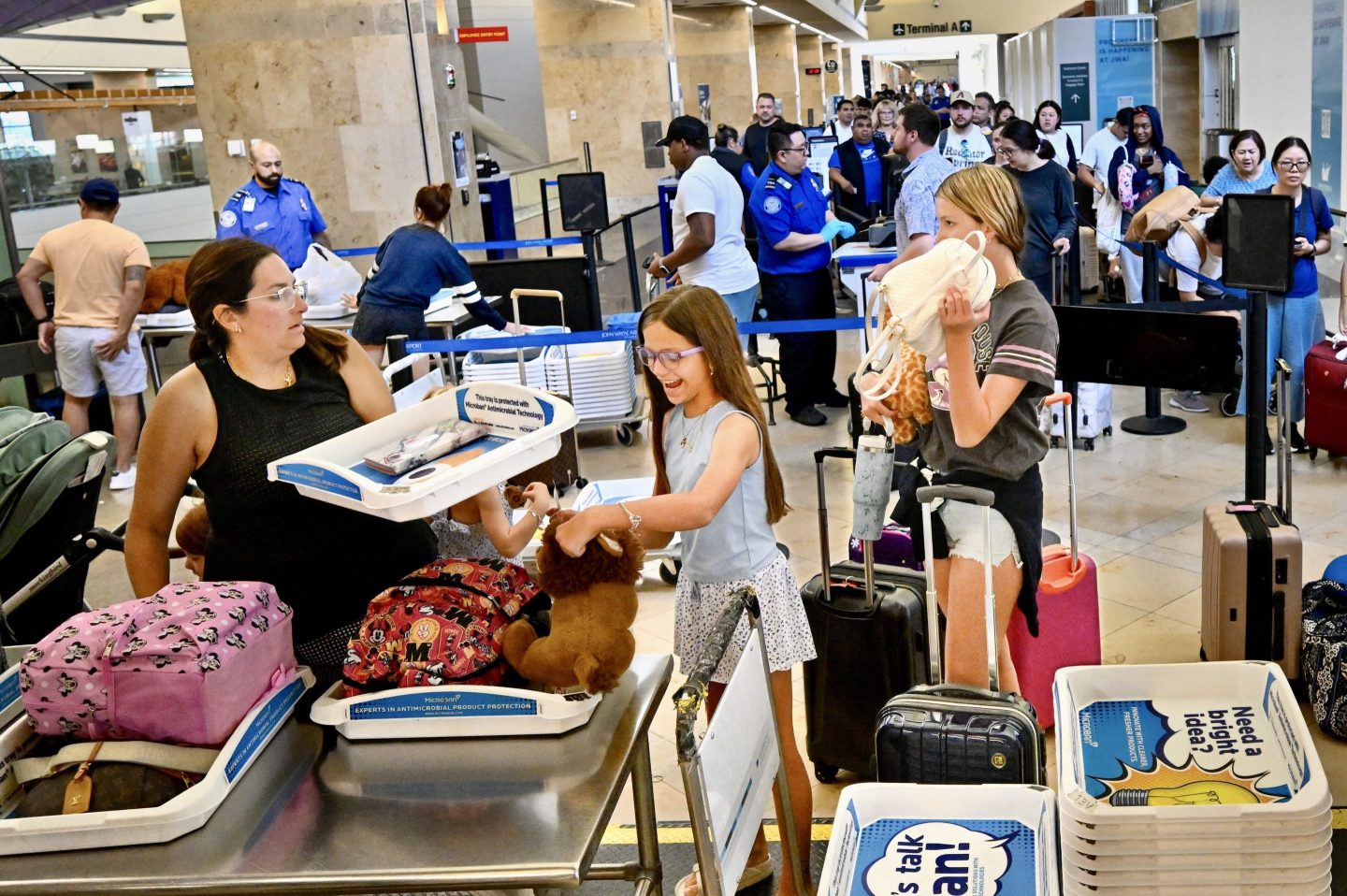 The security checkpoint at John Wayne Airport in Santa Ana, CA, on Aug. 4.