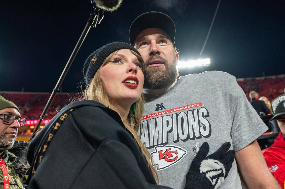 Taylor Swift embraces Travis Kelce