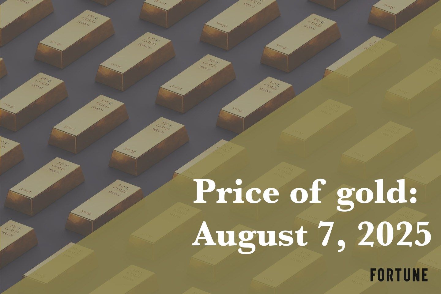 An array of gold bars.