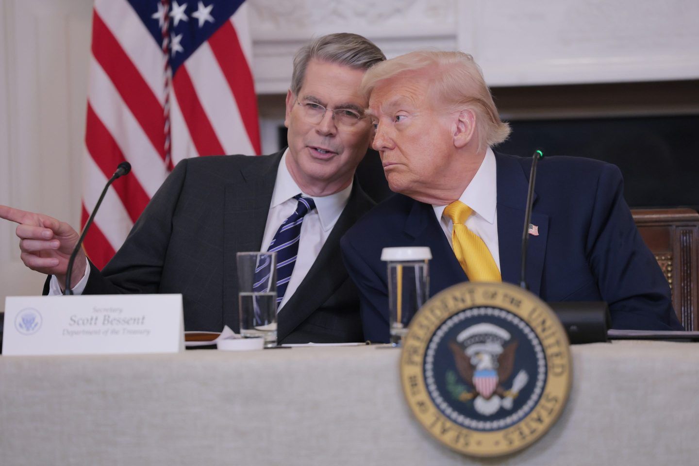 Treasury Secretary Scott Bessent and President Donald Trump