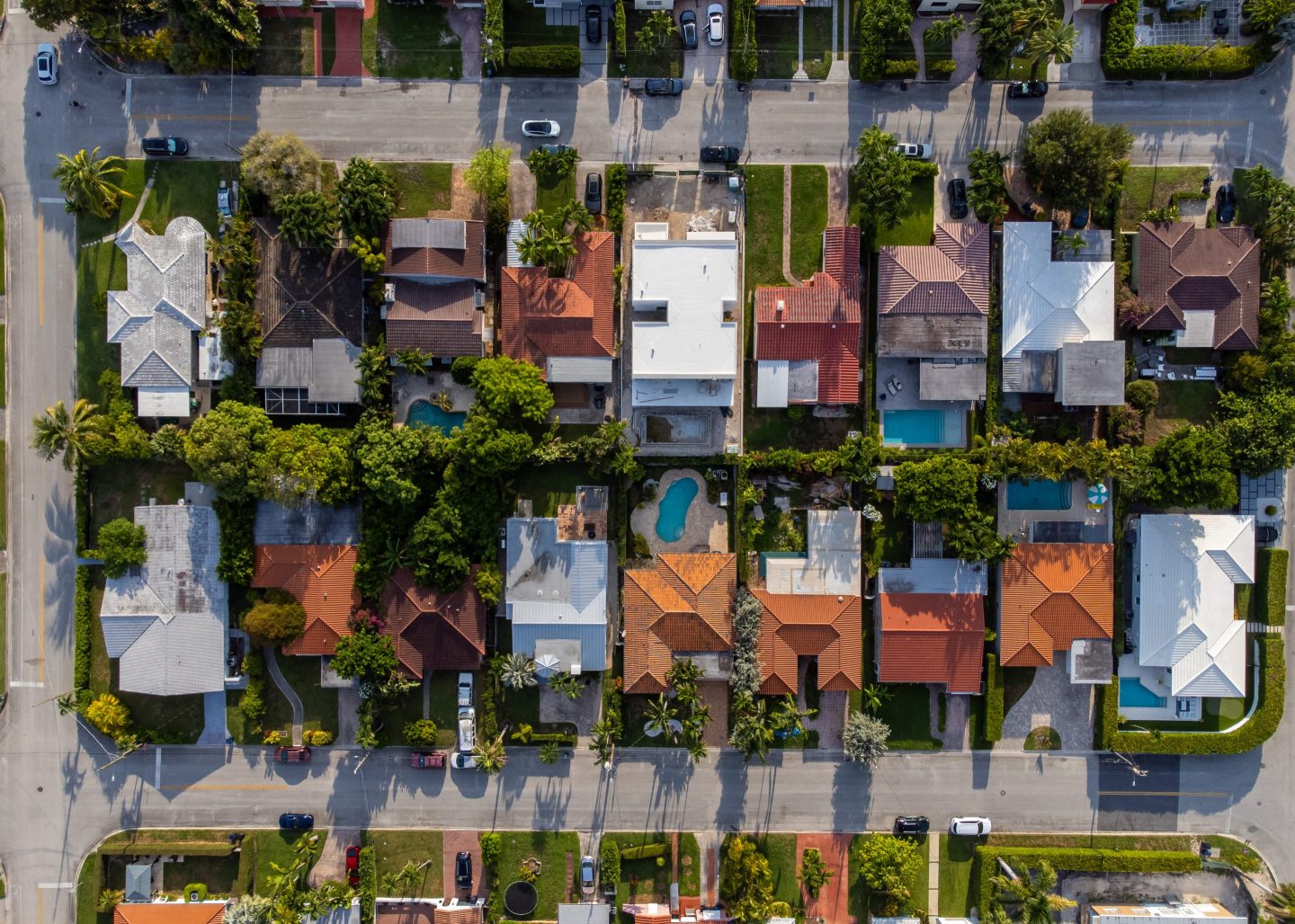 Homes in Surfside, Florida, on Aug. 20.