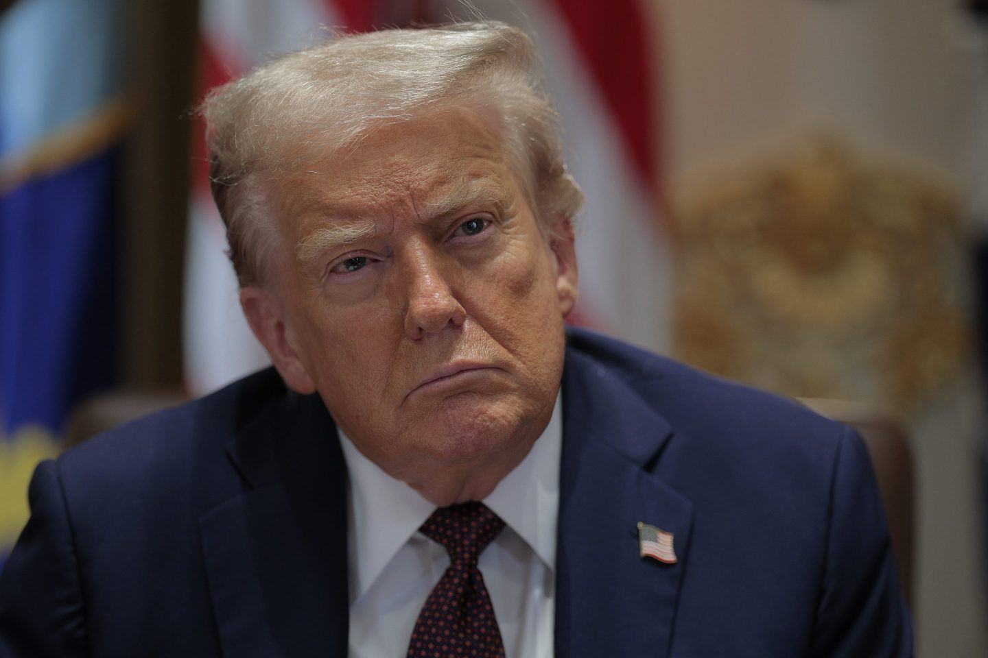 Trump not looking so thrilled