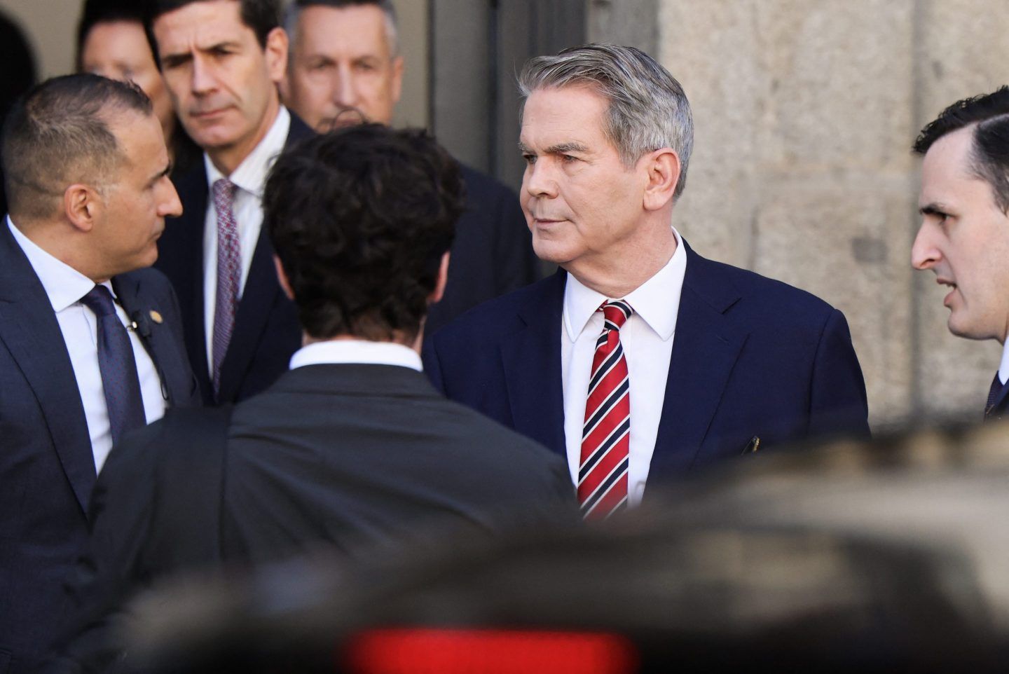 Treasury Secretary Scott Bessent in Madrid ahead of trade talks with Chinese Vice Premier He Lifeng on Sunday.