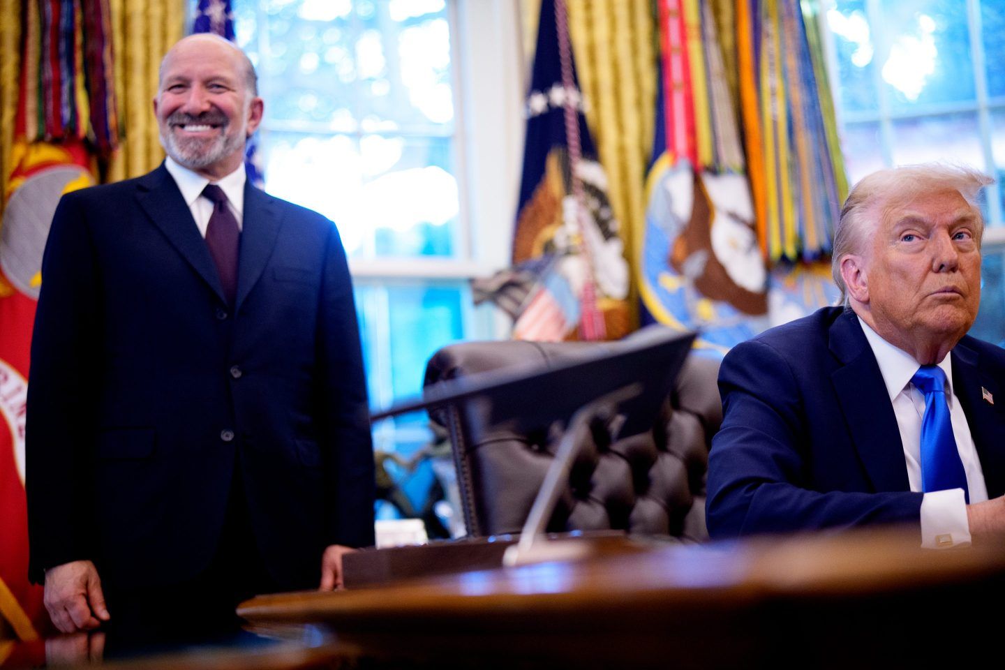 President Donald Trump and Commerce Secretary Howard Lutnick in the Oval Office at the White House on Friday.