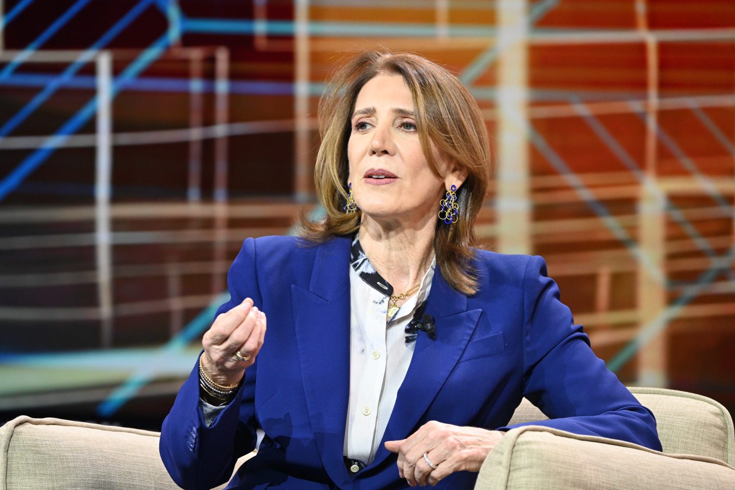 Ruth Porat, president and chief investment officer at Alphabet and Google, speaks during a panel session at the Fortune Global Forum in Riyadh, Saudi Arabia, on Oct. 26, 2025. 