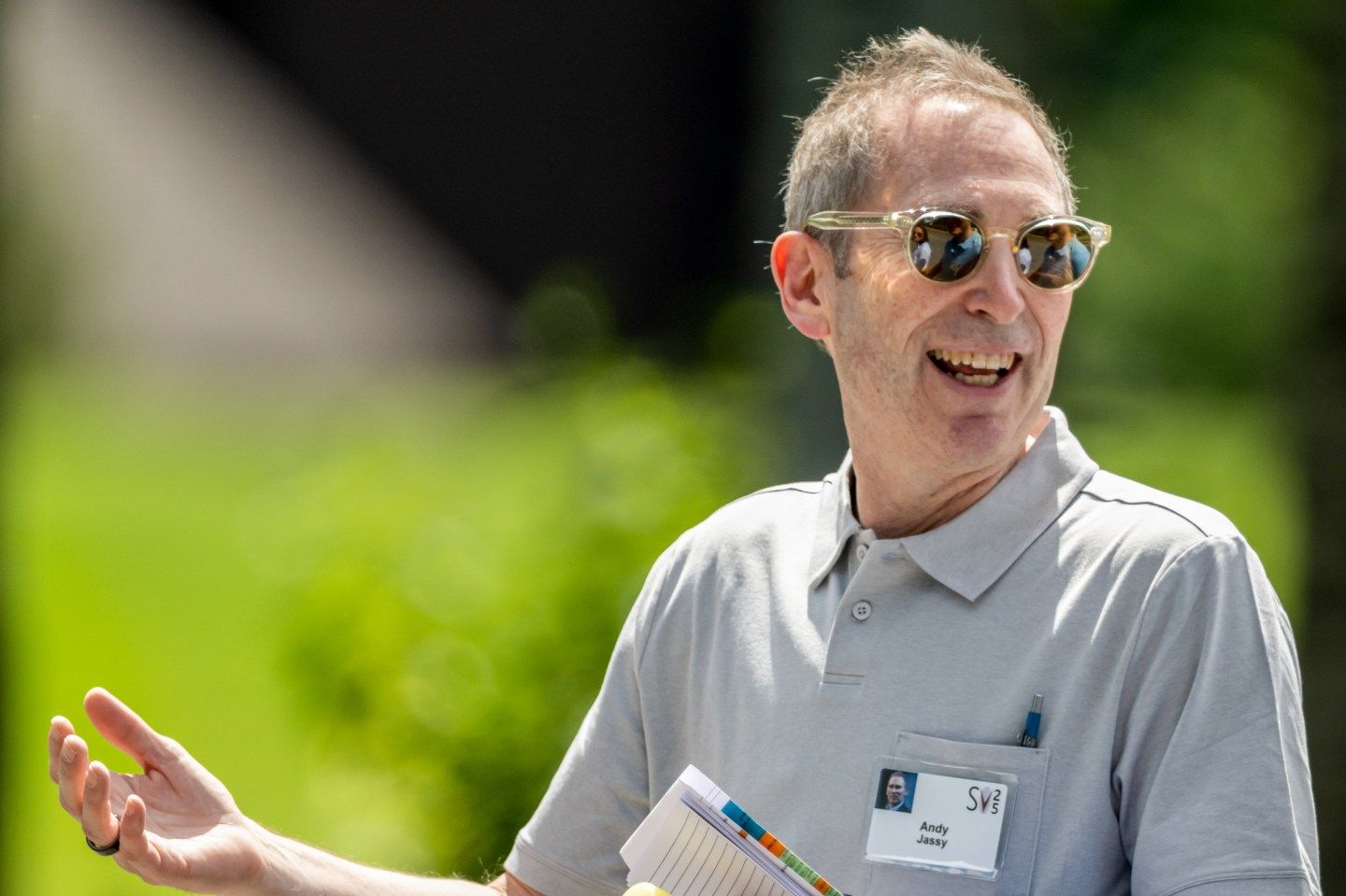 Amazon CEO Andy Jassy in Sun Valley, Idaho, on July 9, 2025. (Photo: David Paul Morris/Bloomberg/Getty Images)