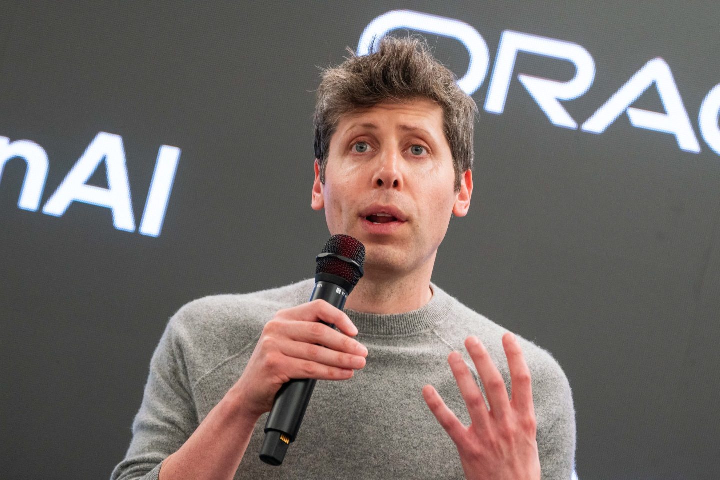Sam Altman, chief executive officer of OpenAI Inc., during a media tour of the Stargate AI data center in Abilene, Texas, US, on Tuesday, Sept. 23, 2025.