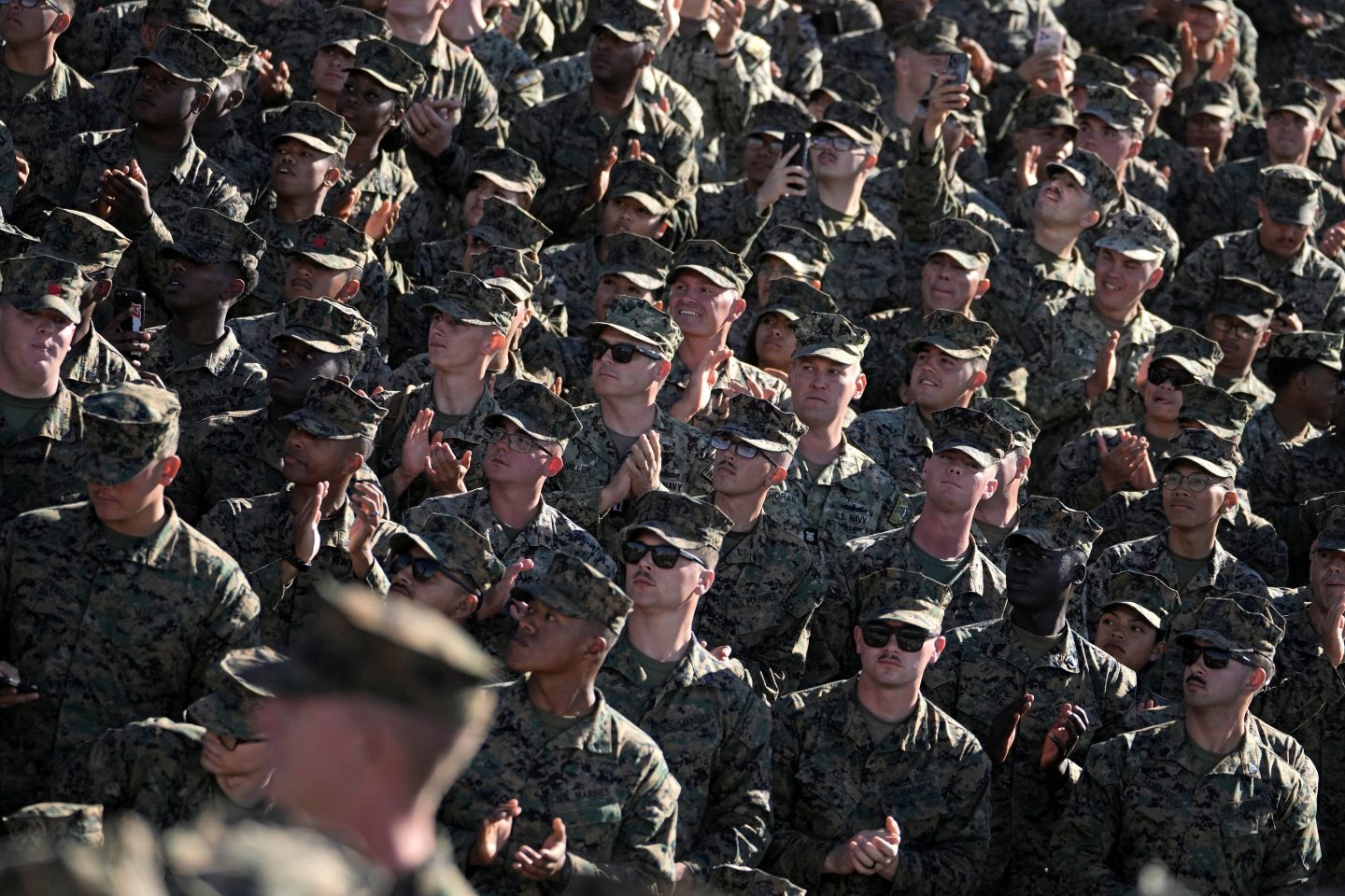 President Donald Trump announced a $130 million donation by an anonymous donor to help pay U.S. troops on Thursday.