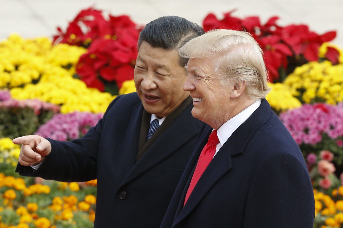 Chinese President Xi Jinping and U.S. President Donald Trump in Beijing on Nov. 9, 2017.