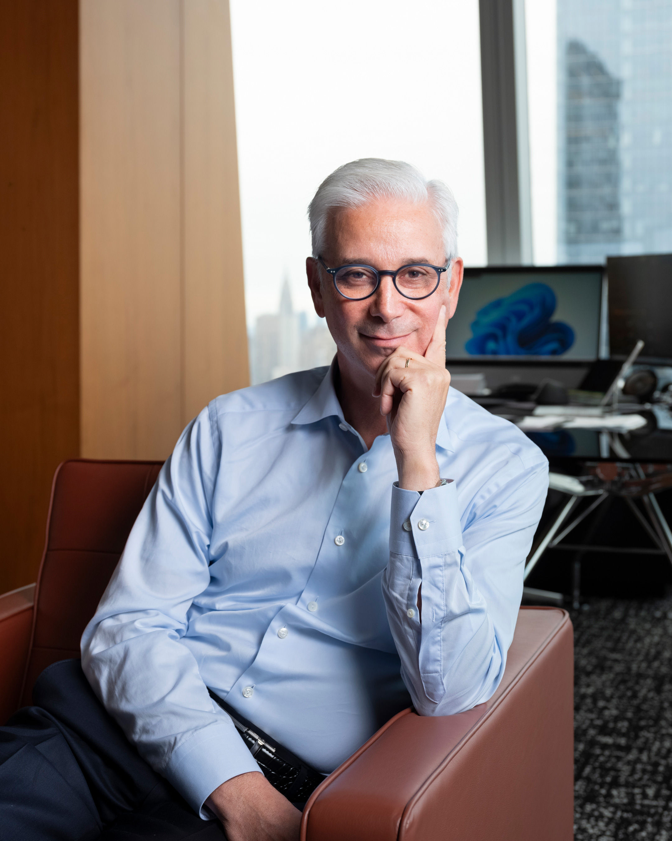 Charlie Scharf, CEO of Wells Fargo, photographed in his office in New York City in September 2025.