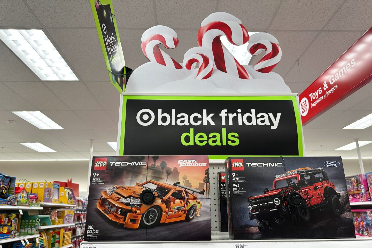 A Black Friday sign inside a Target store