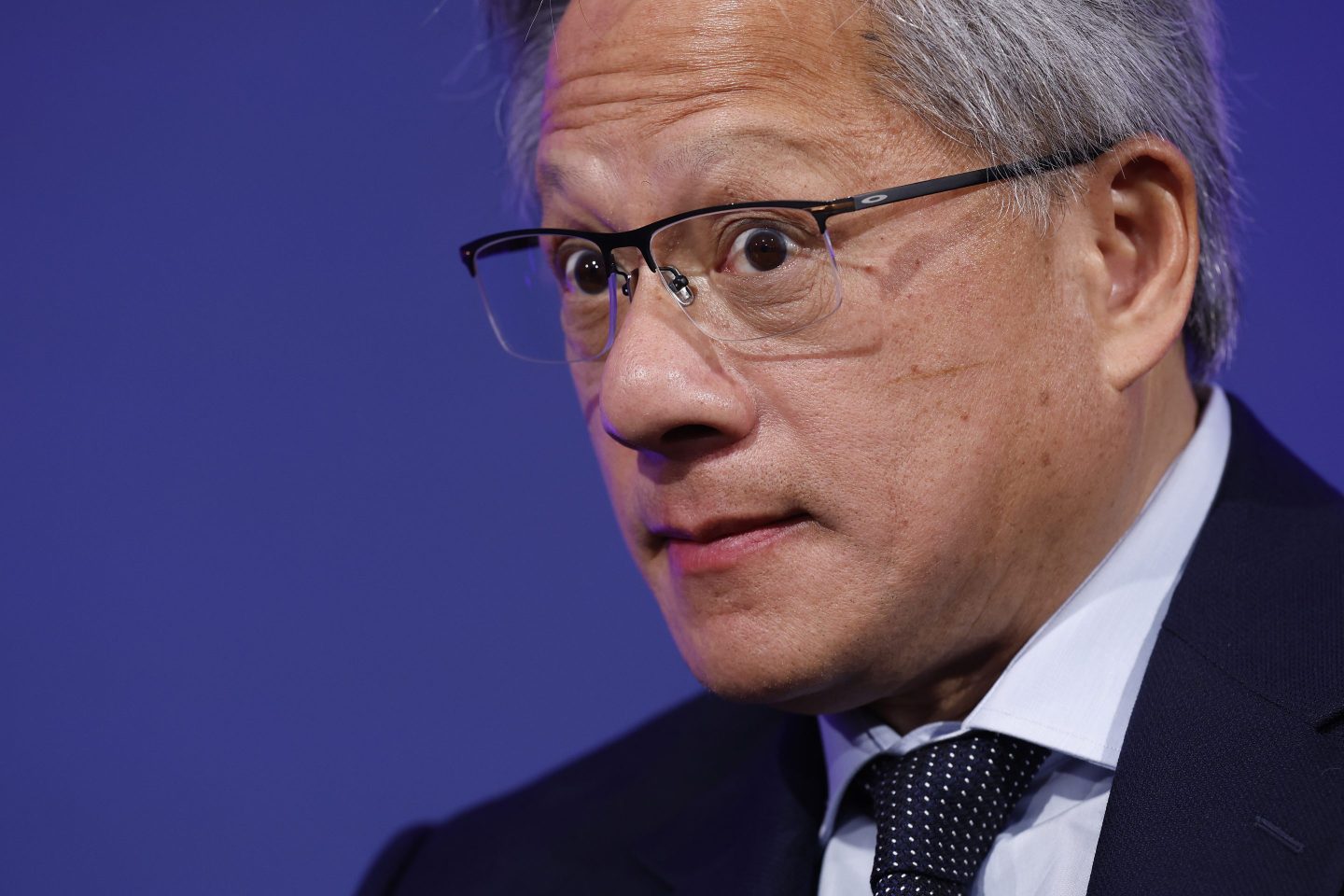 NVIDIA founder, President and CEO Jensen Huang speaks about the future of artificial intelligence and its effect on energy consumption and production at the Bipartisan Policy Center on September 27, 2024 in Washington, DC.