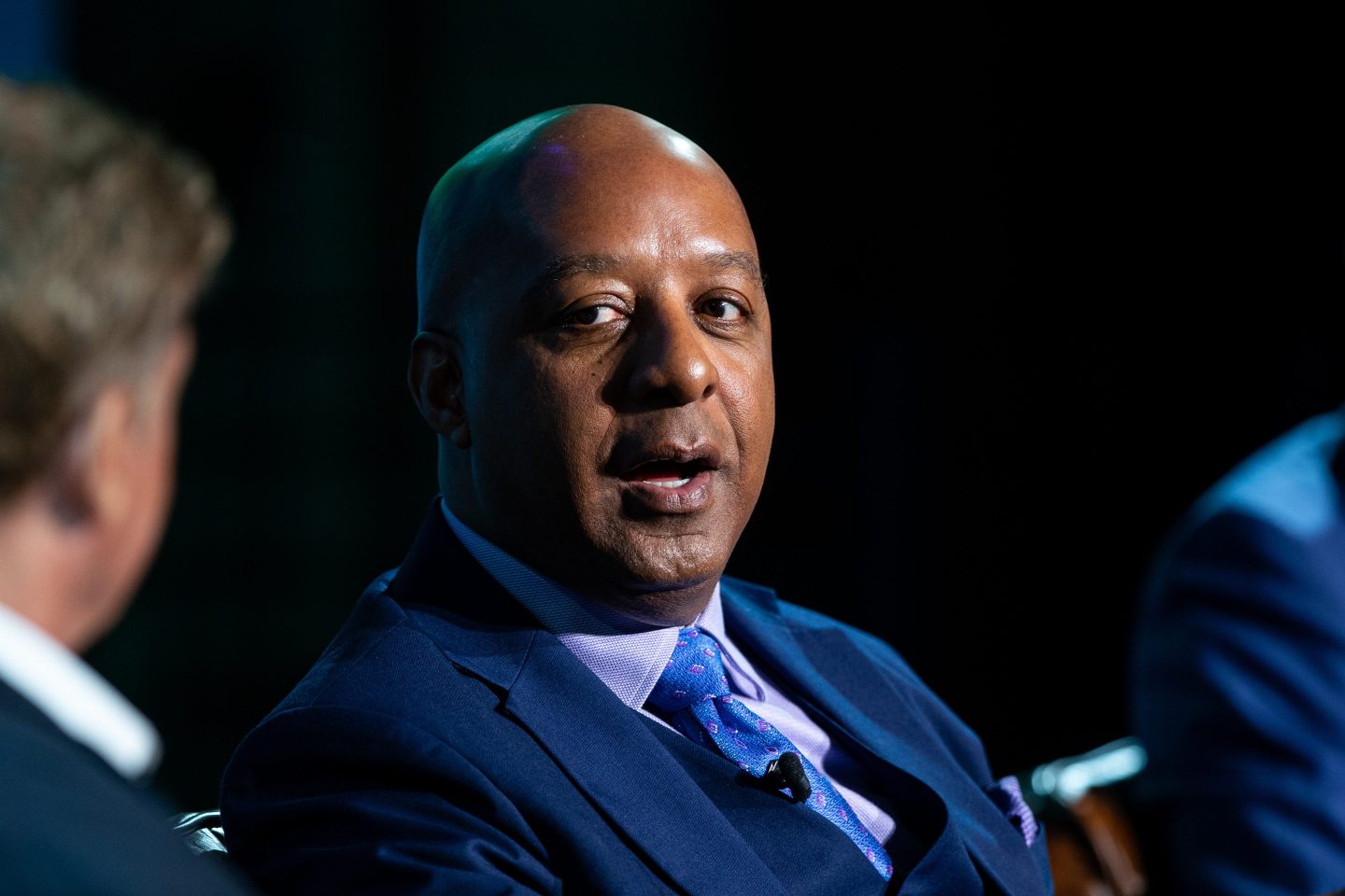 Marvin Ellison speaks at an on-stage panel