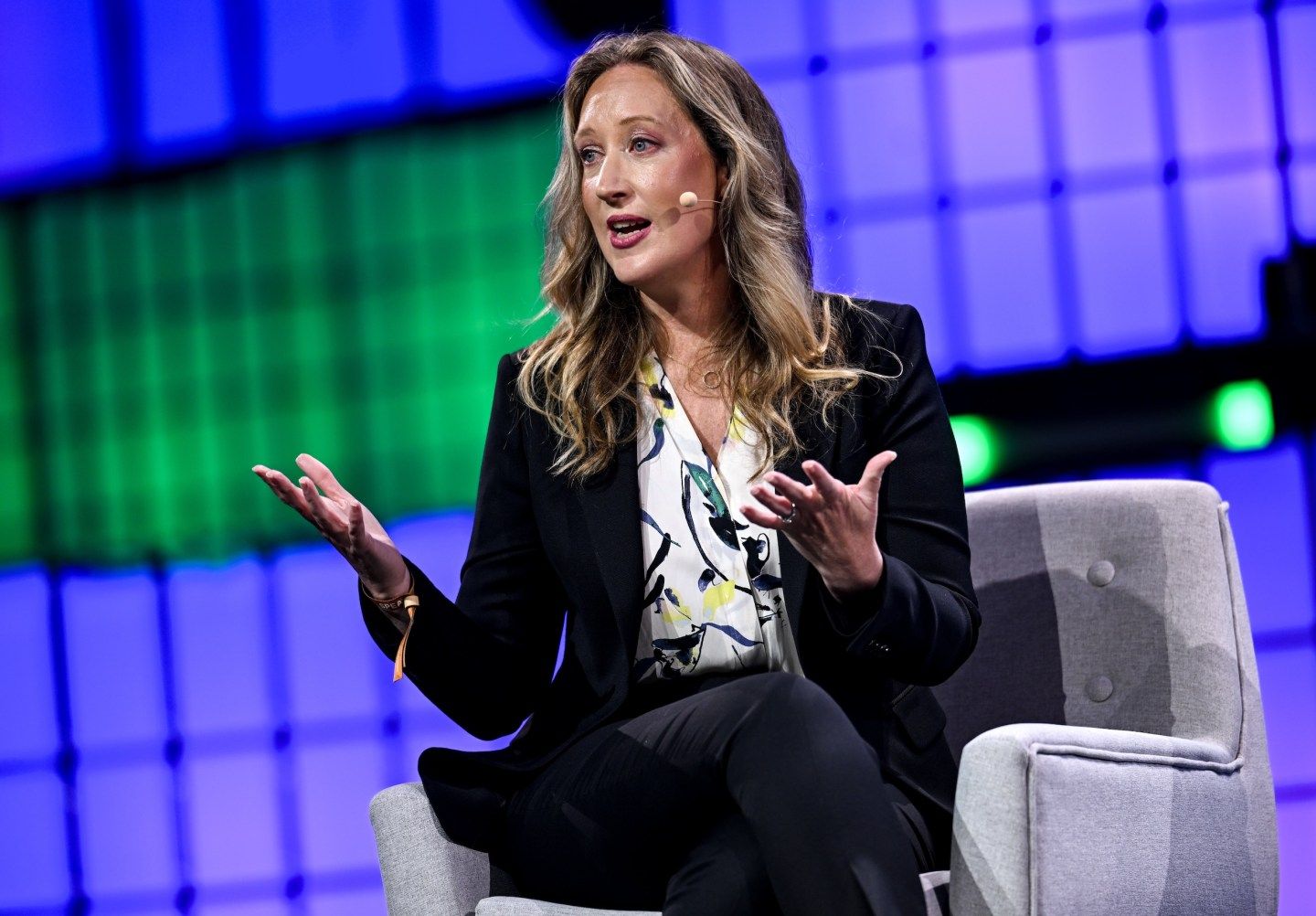 Photo: Lisbon , Portugal - 13 November 2025; Laura Chambers, CEO, Mozilla on Centre Stage during day three of Web Summit 2025 at the MEO Arena in Lisbon, Portugal. (Photo By Ramsey Cardy/Sportsfile for Web Summit via Getty Images)