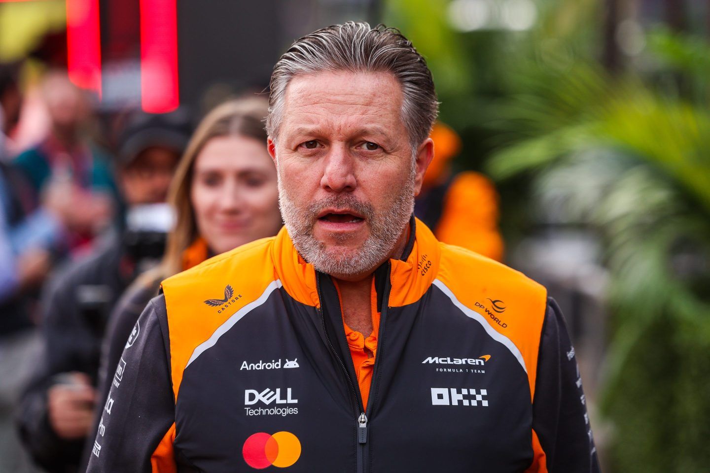 McLaren CEO Zak Brown walks in the paddock during the F1 Grand Prix of Las Vegas at Las Vegas Strip Circuit on November 22, 2025 in Las Vegas, United States.