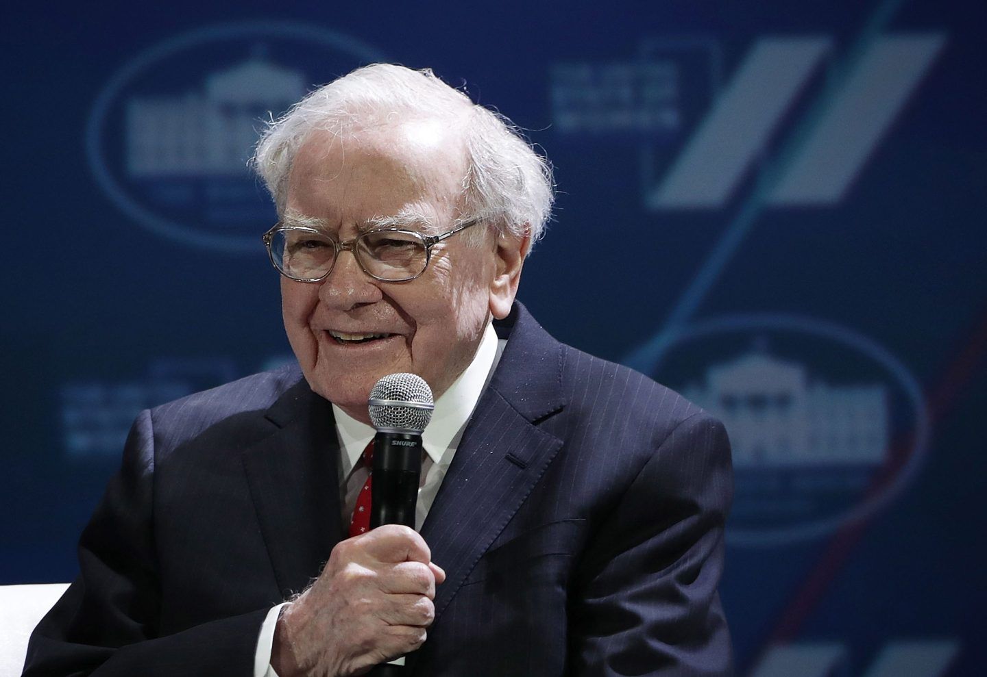 Warren Buffett participates in a discussion during the White House Summit on the United State Of Women June 14, 2016 in Washington, DC.