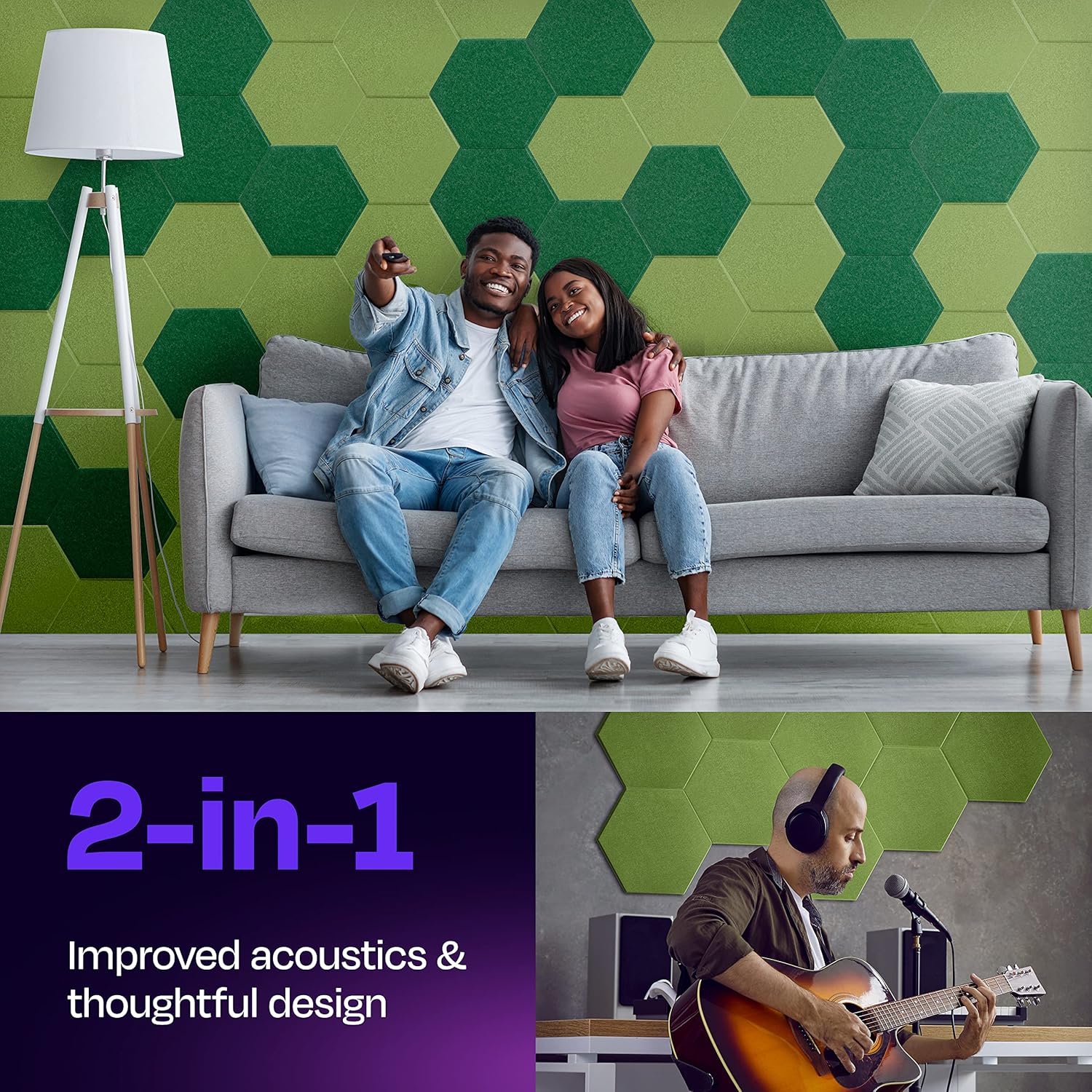 Hexagon Green Acoustic