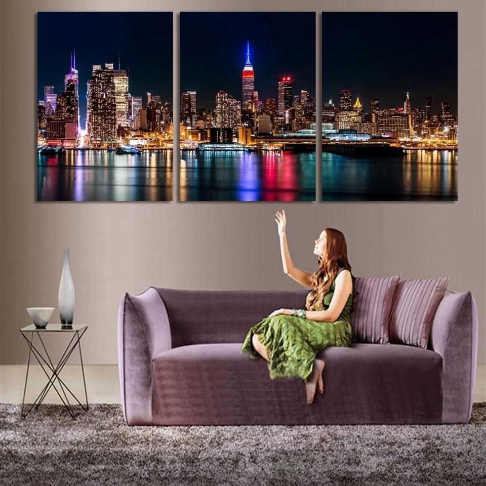 3 Piece Wall Art. . Printed Modular Picture Canvas Painting For Pertaining To 3 Piece Wall Art Sets (Photo 2 of 20)