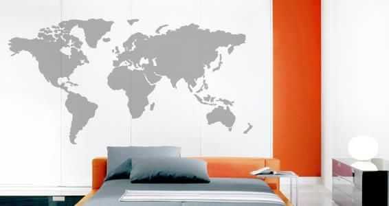 World Map Wall Stickers | Dezign With A Z In World Map Wall Art Stickers (Photo 20 of 20)