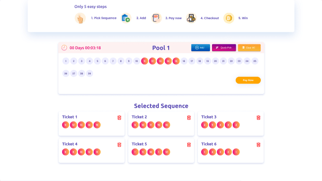 Single lottery page