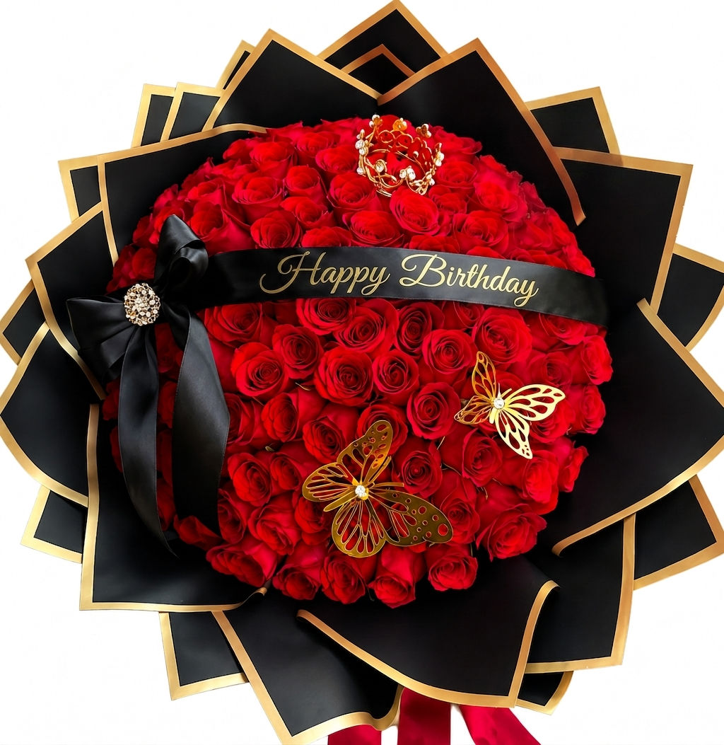 Buchon bouquet 75 roses
