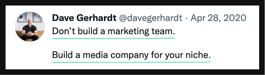 Dave Gerhardt Tweet