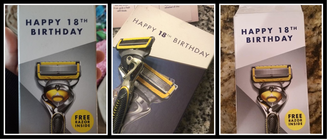 Gilette's 18th birthday shaving kits