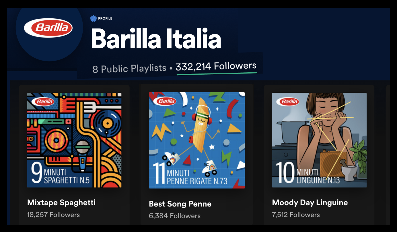 Barilla's pasta playlist