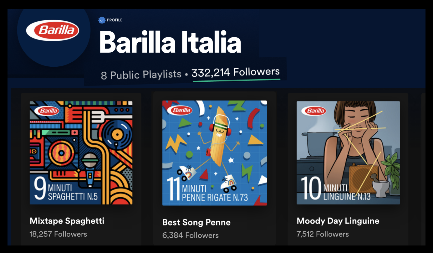 these barilla X spotify playlists tell you how long you should