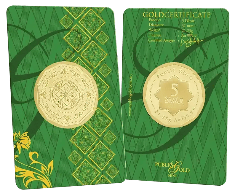 Public Gold 5 Dinar 21.25g (Au 999.9) - L