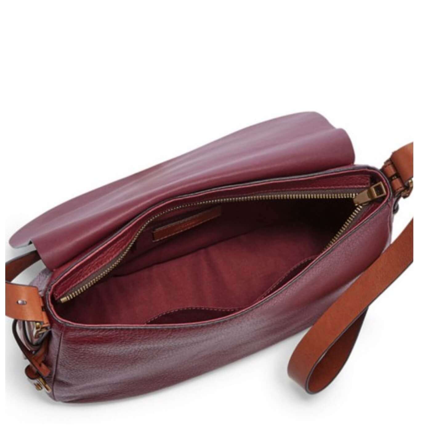 Fossil ZB6760609 Harper Large Saddle Crossbody Wine 3